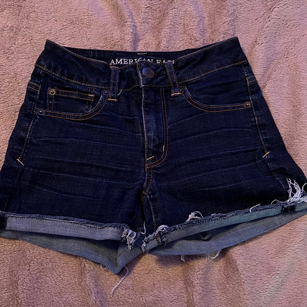 American Eagle Dark Blue Jean Shorts